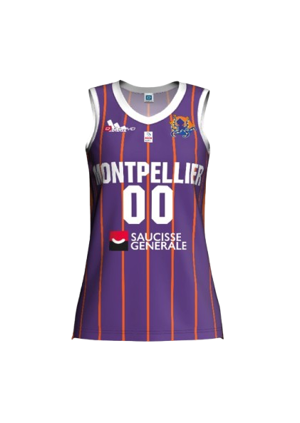 Maillot_domicile_face_femme Maillot domicile femme du Montpellier Basketball