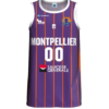 Maillot domicile du Montpellier Basketball vu de face