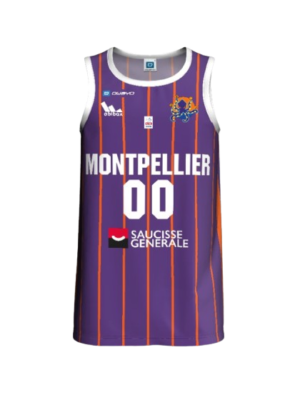 Maillot domicile du Montpellier Basketball vu de face