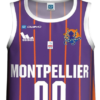 Maillot domicile du Montpellier Basketball zoomé vu de face