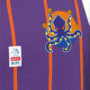 Zoom sur le logo sur le maillot domicile du Montpellier Basketball