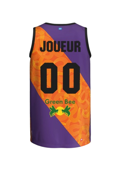 Maillot extérieur du Montpellier Basketball vu de dos