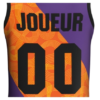 Maillot extérieur femme du Montpellier Basketball zoomé vu de dos