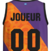 Maillot extérieur du Montpellier Basketball zoomé vu de dos