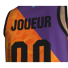 Maillot extérieur du Montpellier Basketball zoomé vu de côté