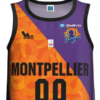 Maillot extérieur du Montpellier Basketball zoomé vu de face
