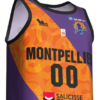 Maillot extérieur du Montpellier Basketball zoomé vu de côté