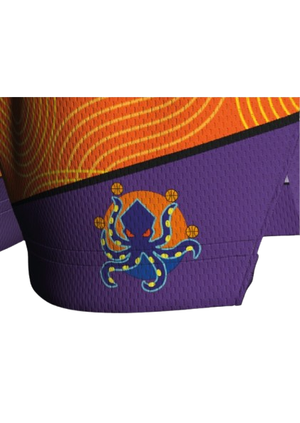 Short extérieur du Montpellier Basketball zoomé sur le logo