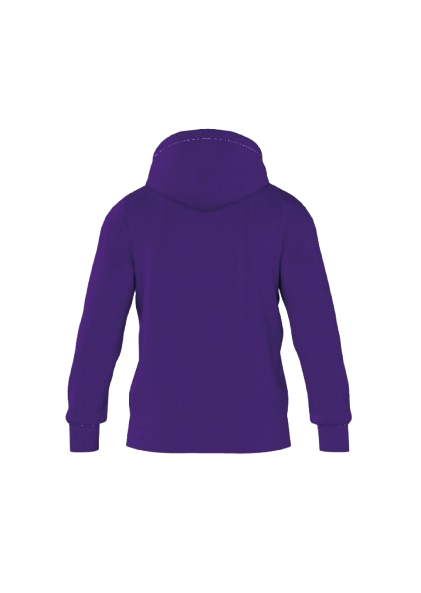 Hoodie violet du Montpellier Basketball vu de dos
