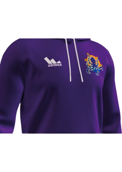 Hoodie violet du Montpellier Basketball zoomé vu de côté