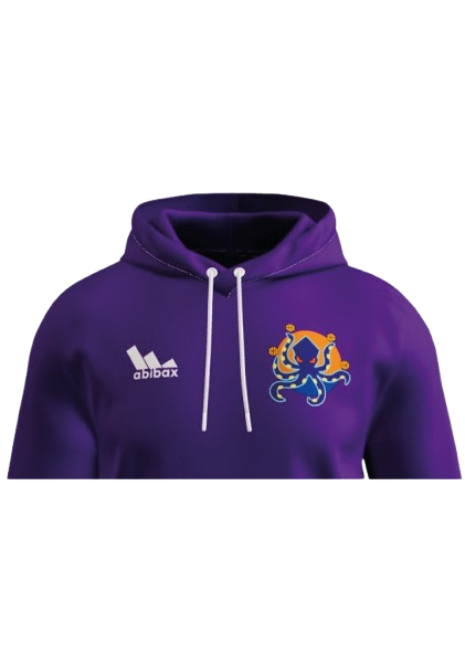 Hoodie violet du Montpellier Basketball zoomé vu de face