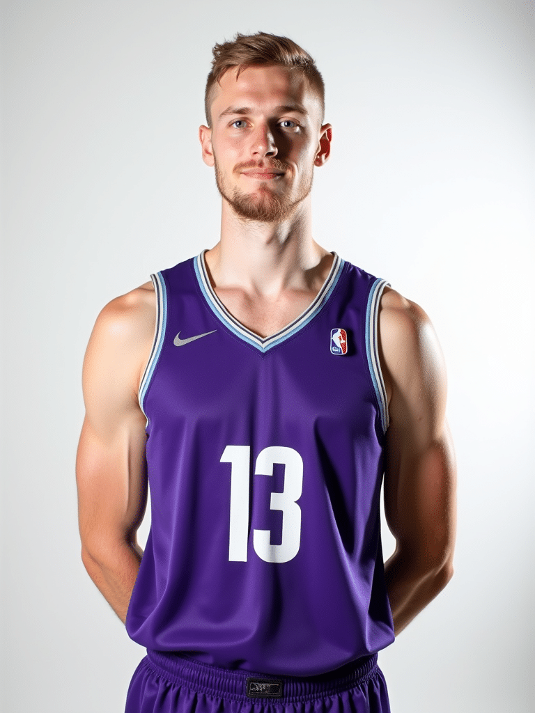 Portrait studio de Jeremy Langlois, joueur du Montpellier Basketball, saison 2024-2025