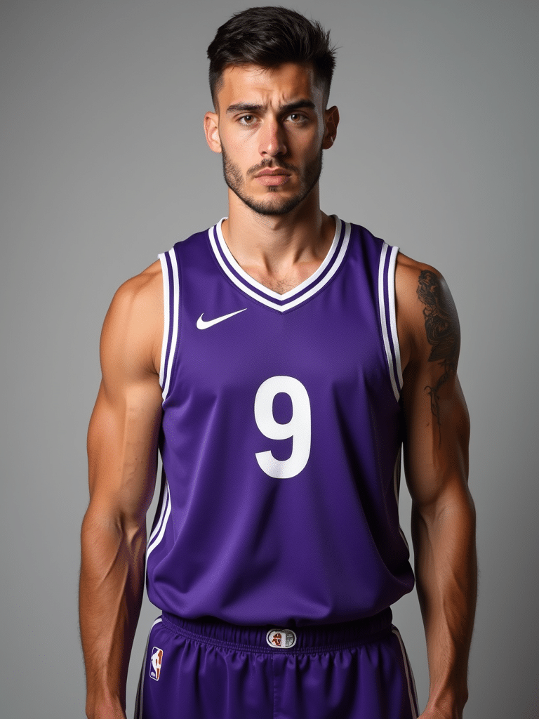 Portrait studio de Kevin Dubois, joueur du Montpellier Basketball, saison 2024-2025