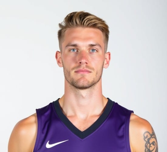 Portrait de Lucas Perrin, joueur du Montpellier Basketball, saison 2024-2025