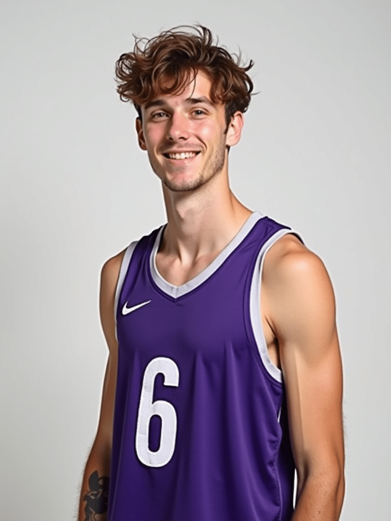Portrait studio de Maxime Lefèvre, joueur du Montpellier Basketball, saison 2024-2025