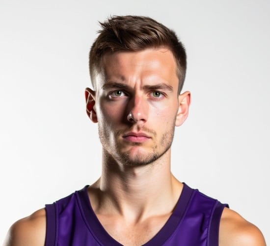 Portrait de Milan Radovic, joueur du Montpellier Basketball, saison 2024-2025