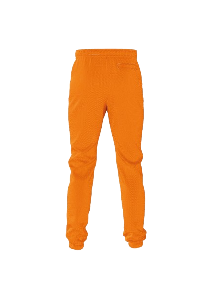 Survêtement orange du Montpellier Basketball vu de dos